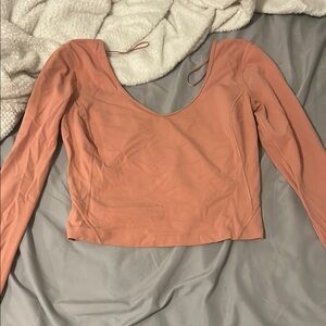 Women's Peach Long Sleeve Top